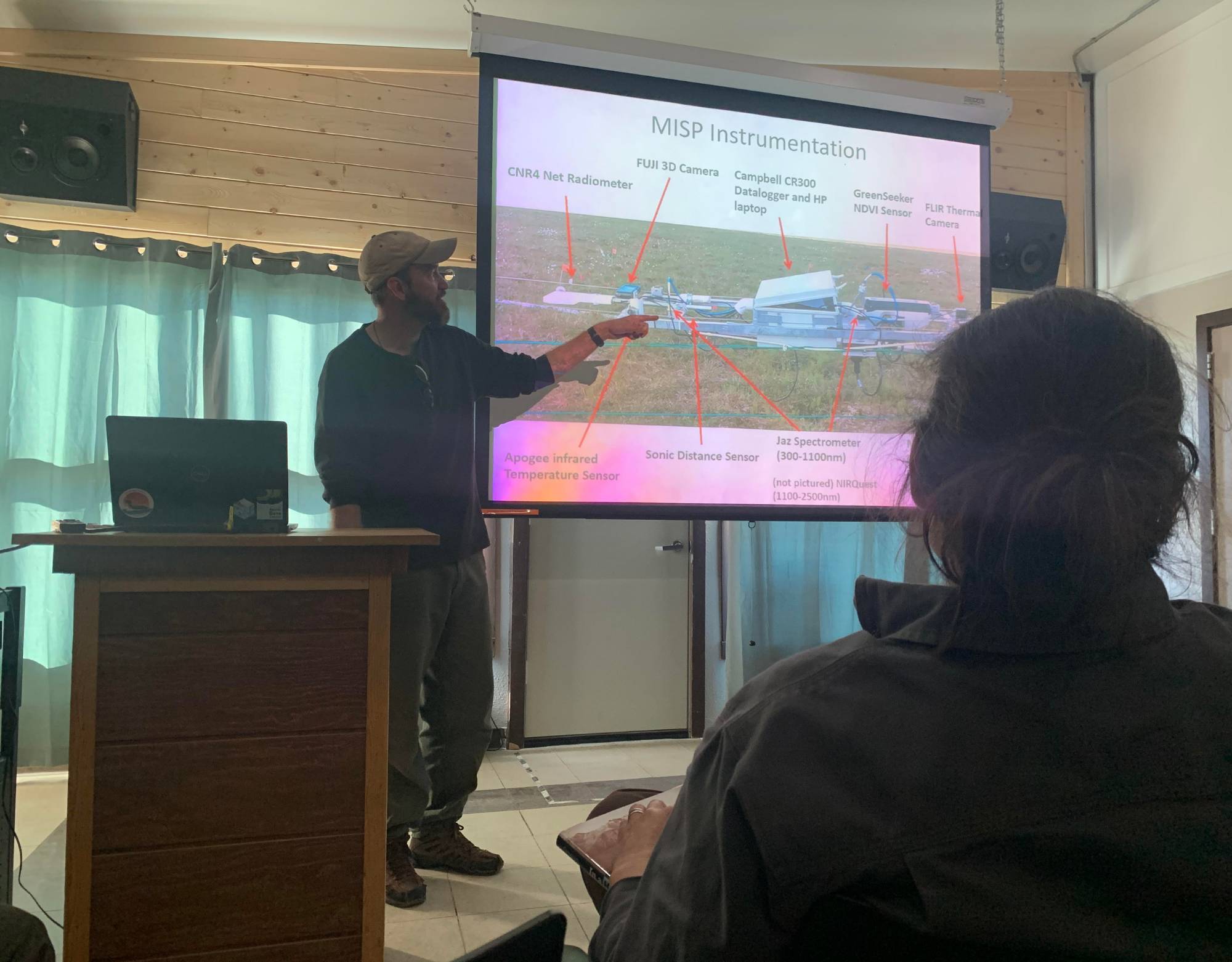 Jeremy speaking about the instrumentation on the MISP during a Toolik Talking Shop